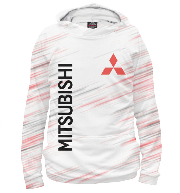 Женское худи с изображением Mitsubishi цвета Белый