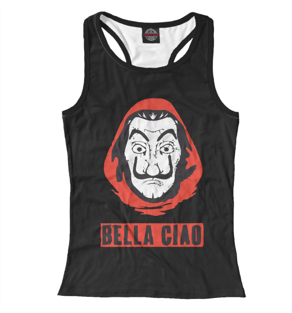 Женская майка-борцовка с изображением Bella Ciao цвета Белый