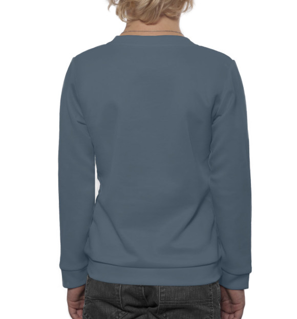 Свитшот для мальчиков с изображением Богатырь цвета Белый