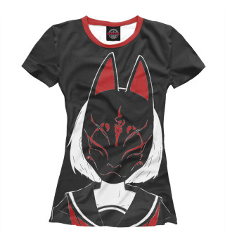 Футболка для девочек Kitsune