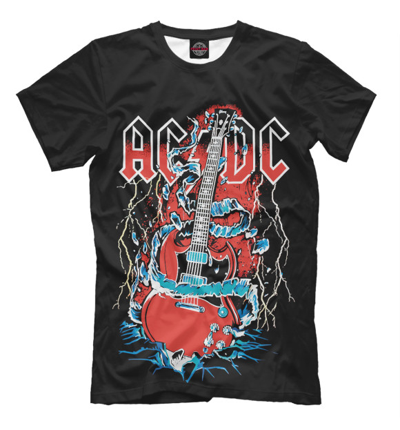 Футболка для мальчиков с изображением AC/DC цвета Белый