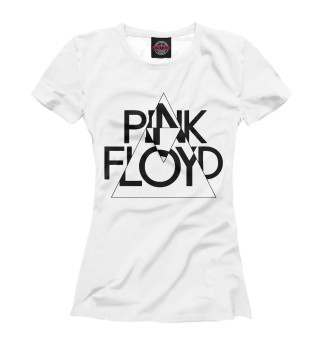 Футболка для девочек Pink Floyd черный логотип