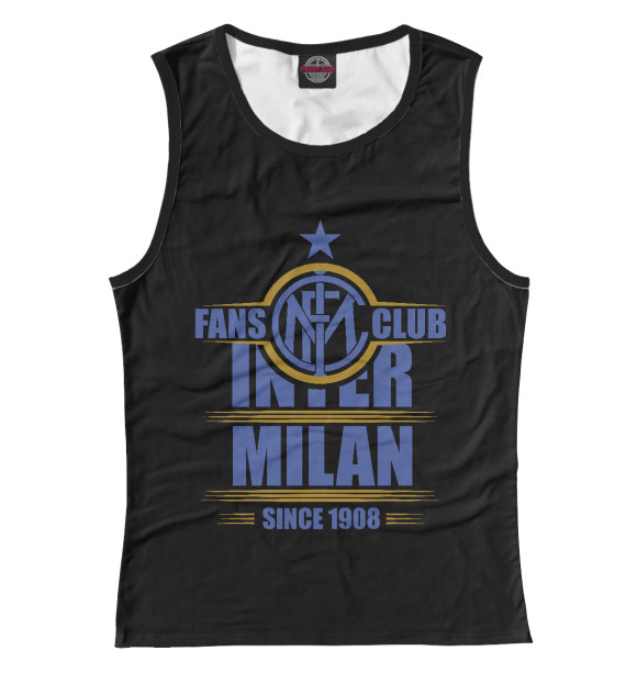 Майка для девочки с изображением Inter Milan цвета Белый