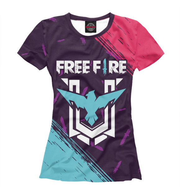 Женская футболка с изображением Free Fire / Фри Фаер цвета Белый