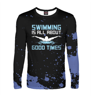 Мужской лонгслив Swimming Is All About Good