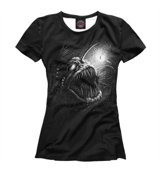 Женская футболка Морской чёрт - рисунок карандашом