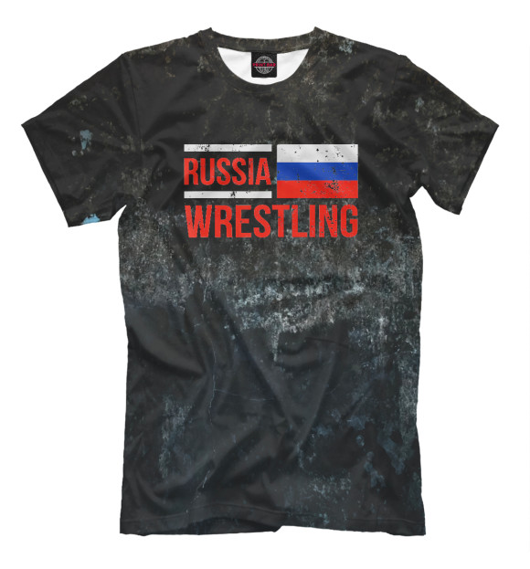 Футболка для мальчиков с изображением Russia Wrestling цвета Белый
