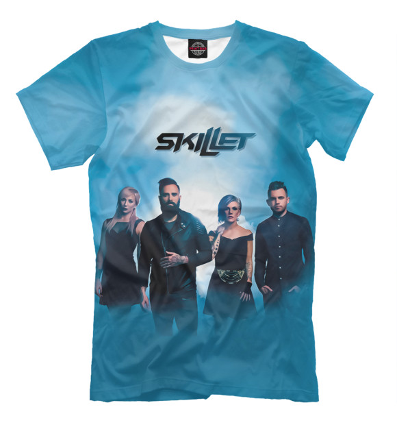 Мужская футболка с изображением Skillet цвета Белый