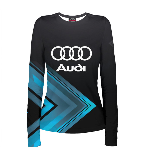 Женский лонгслив с изображением Audi цвета Белый