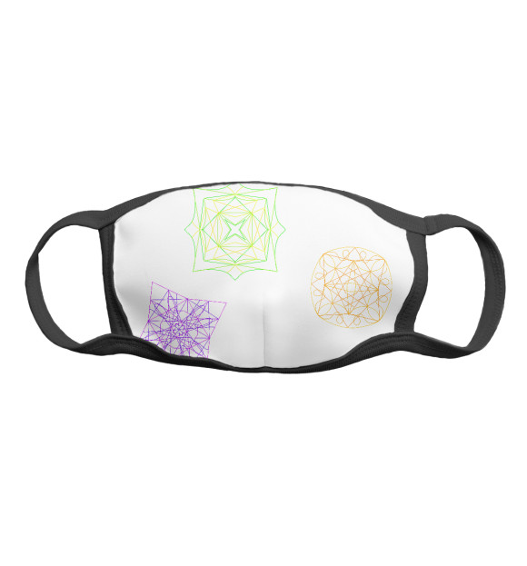 Маска тканевая с изображением Mandale цвета Белый