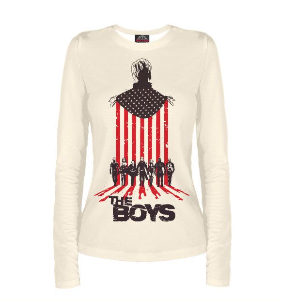 Женский лонгслив с изображением The Boys цвета Белый