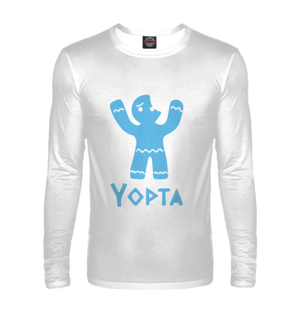 Мужской лонгслив с изображением Yopta цвета Белый