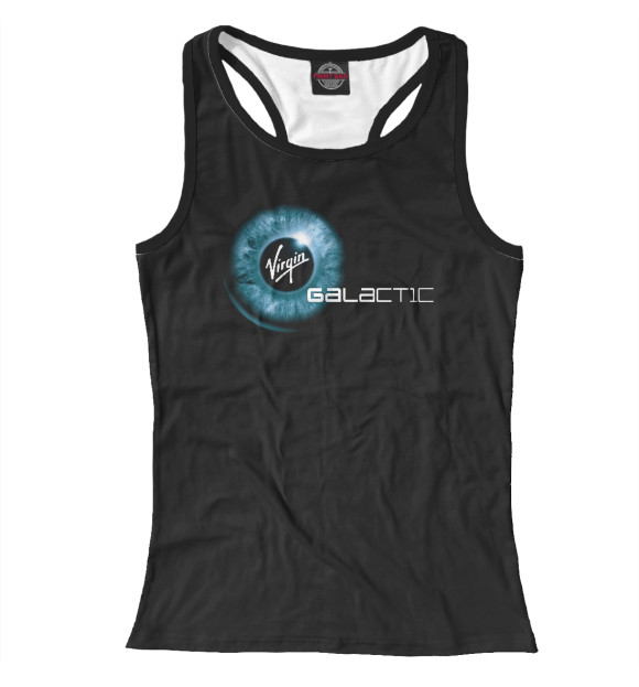 Женская майка-борцовка с изображением Virgin galactic цвета Белый