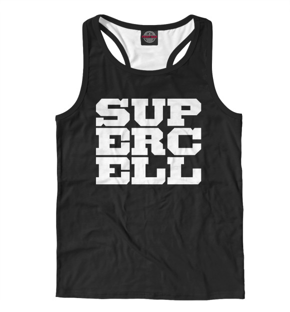 Мужская майка-борцовка с изображением Разработчик Supercell цвета Белый