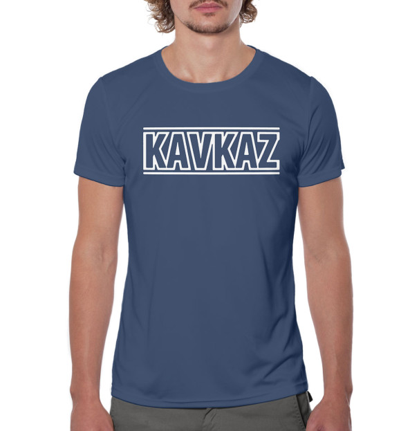 Мужская футболка с изображением Kavkaz цвета Белый
