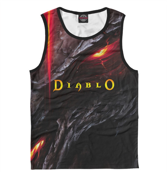 Майка для мальчика с изображением Diablo | Диабло цвета Белый