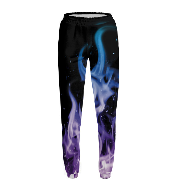 Женские спортивные штаны с изображением Огонь красивый градиент цвета Белый