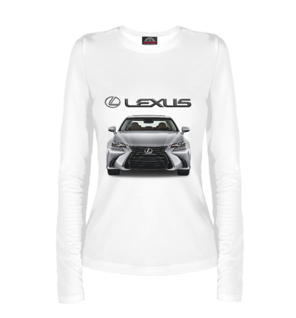 Женский лонгслив с изображением Lexus цвета Белый