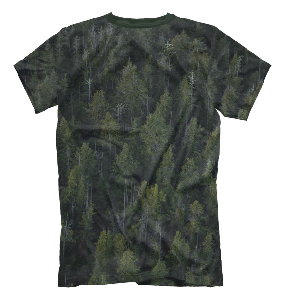Мужская футболка с изображением Лес и Валькнут цвета Белый