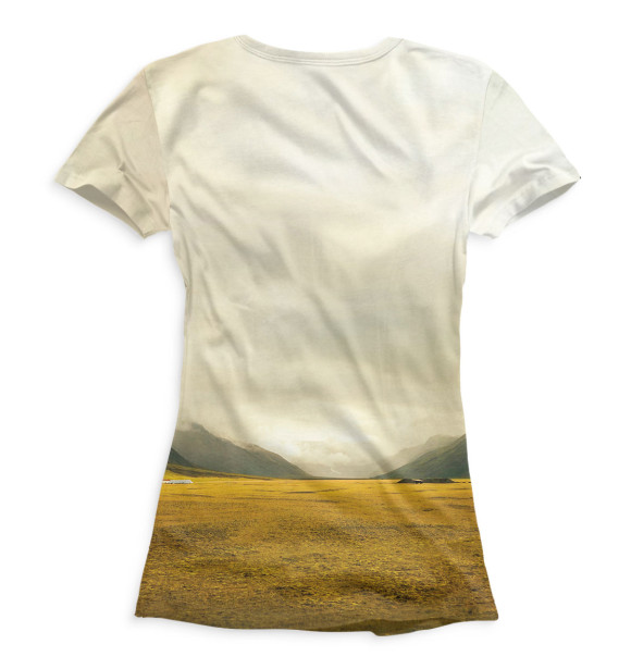 Женская футболка с изображением Природа цвета Белый