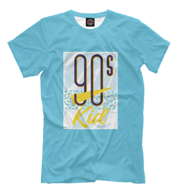 Мужская футболка с изображением 90s Kid цвета Белый