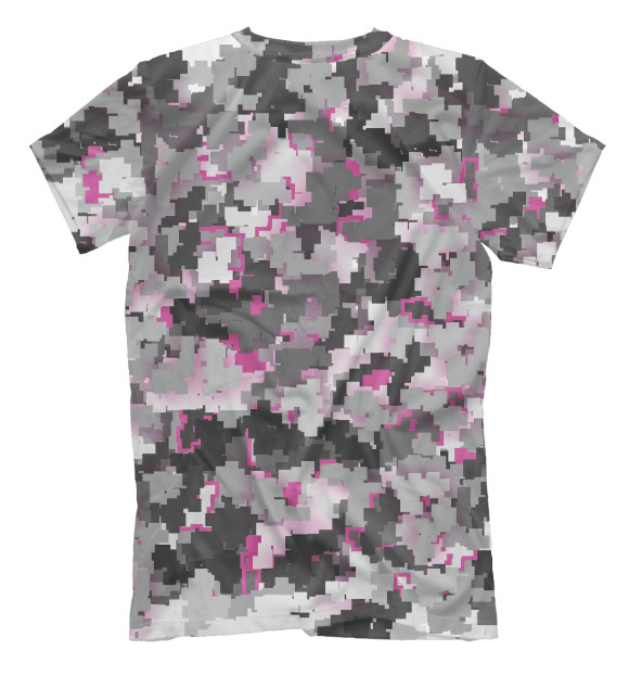 Мужская футболка с изображением Розовый пиксель цвета Белый