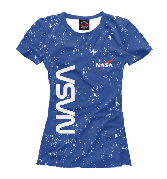 Футболка для девочек с изображением Nasa цвета Белый