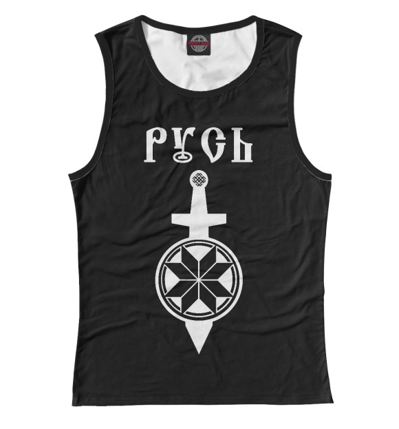 Майка для девочки с изображением Русь цвета Белый