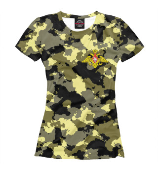 Женская футболка Армия России камуфляж