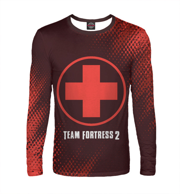 Мужской лонгслив с изображением Team Fortress 2 - Медик цвета Белый