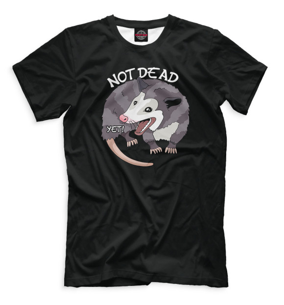 Мужская футболка с изображением Not dead цвета Белый