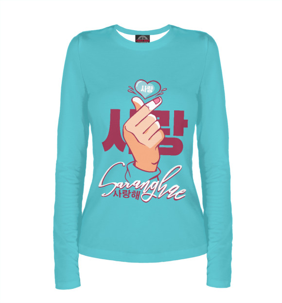 Женский лонгслив с изображением Саранхэ цвета Белый