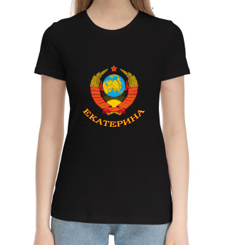 Хлопковая футболка для девочек Екатерина