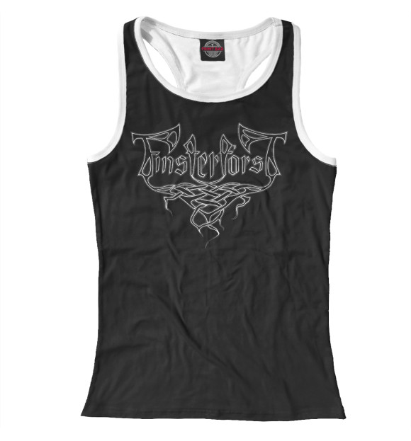 Женская майка-борцовка с притом Finsterforst цвета Белый Женская майка-борцовка с изображением Finsterforst цвета Белый