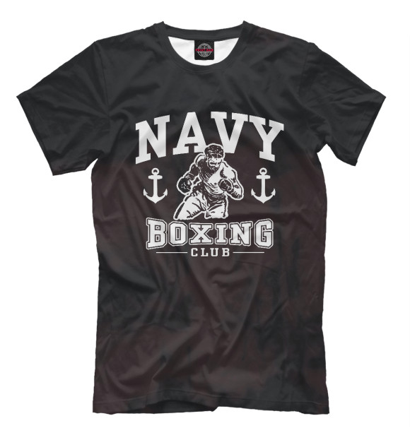 Мужская футболка с изображением Navy Boxing цвета Белый