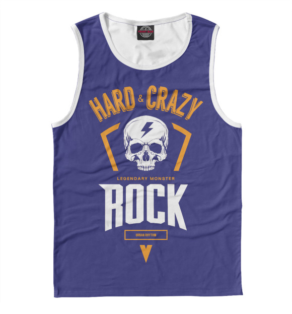 Майка для мальчика с изображением Rock цвета Белый