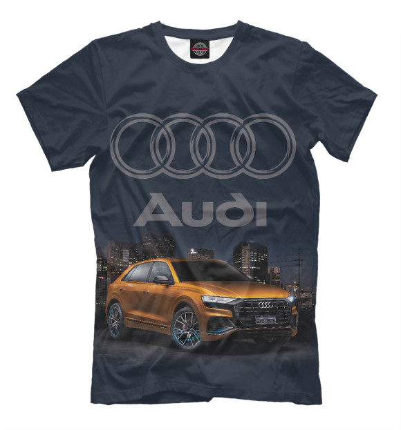 Мужская футболка с изображением Audi цвета Белый
