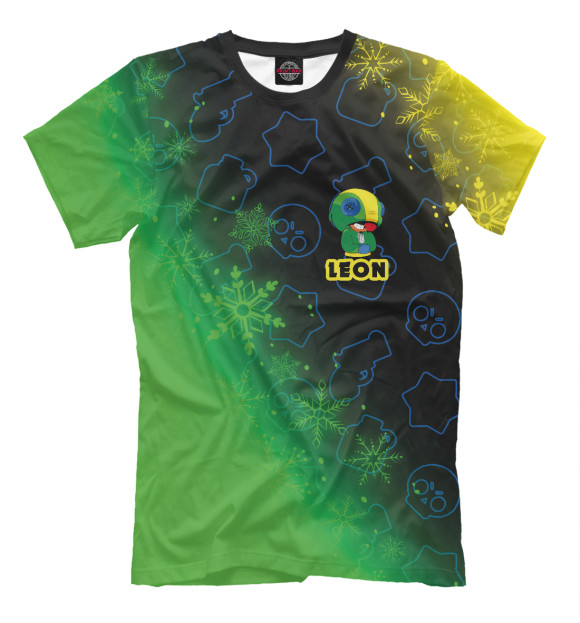 Футболка для мальчиков с изображением Brawl Stars Leon - Snow цвета Белый