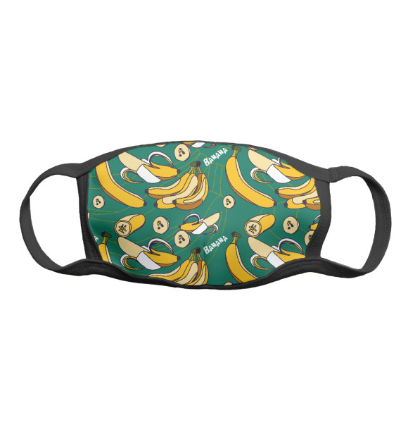Маска тканевая с изображением Banana pattern цвета Белый