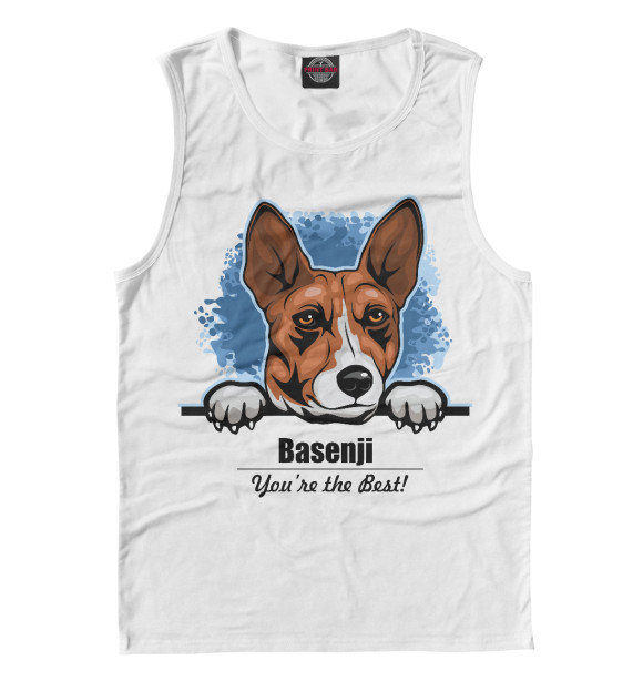 Майка для мальчика с изображением Басенджи (Basenji) цвета Белый