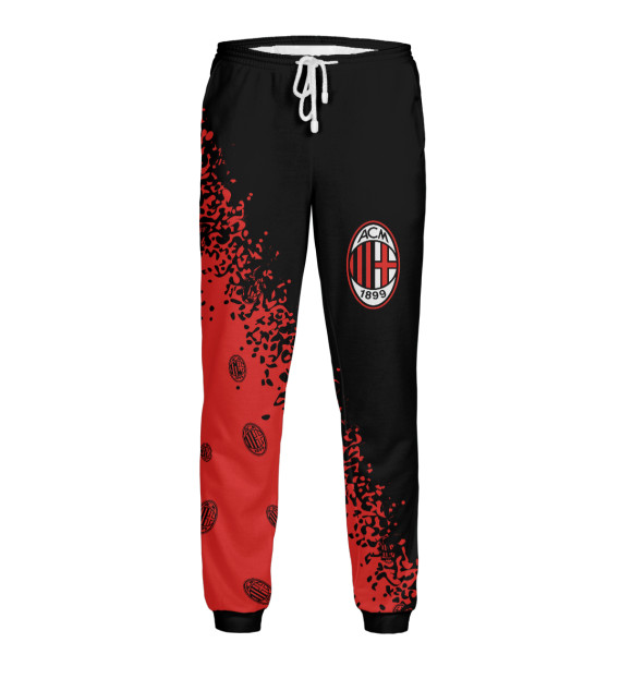 Мужские спортивные штаны с изображением AC Milan / Милан цвета Белый