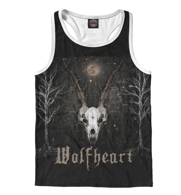 Мужская майка-борцовка с изображением Wolfheart цвета Белый