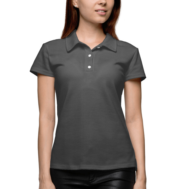 Женское поло с изображением Лицо (абстракт) цвета Белый