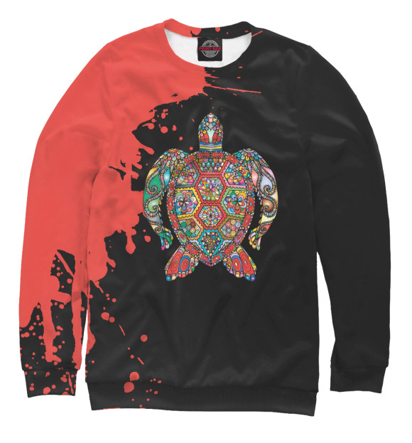 Свитшот для девочек с изображением Turtle psych цвета Белый