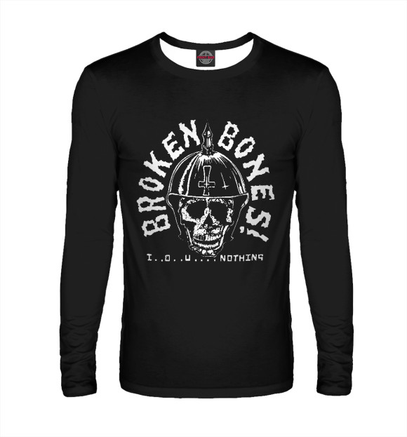 Мужской лонгслив с изображением Broken Bones I.O.U. Nothing цвета Белый