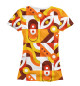 Женская футболка Pattern - retro orange