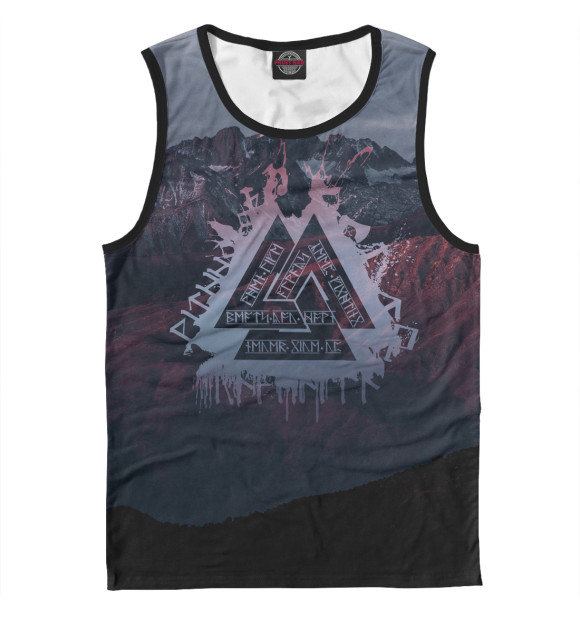 Майка для мальчика с изображением Валькнут цвета Белый