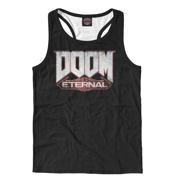 Мужская майка-борцовка с изображением DOOM цвета Белый