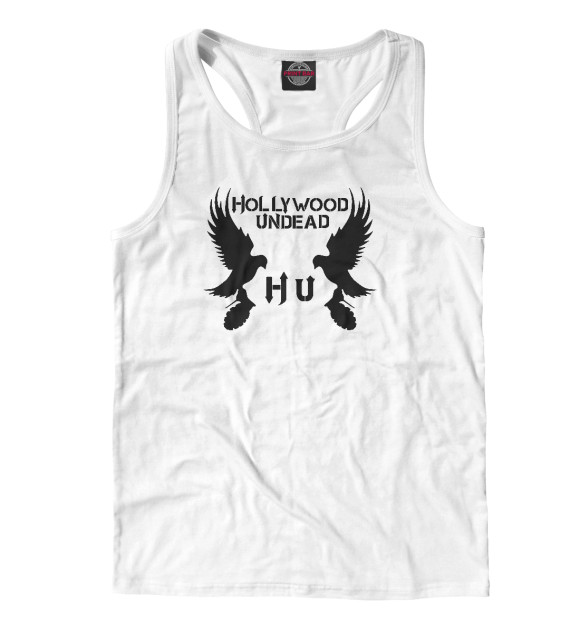 Мужская майка-борцовка с изображением Hollywood Undead цвета Белый