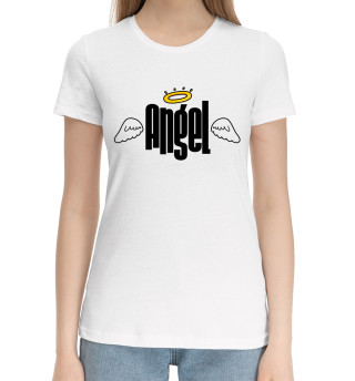 Женская хлопковая футболка Angel